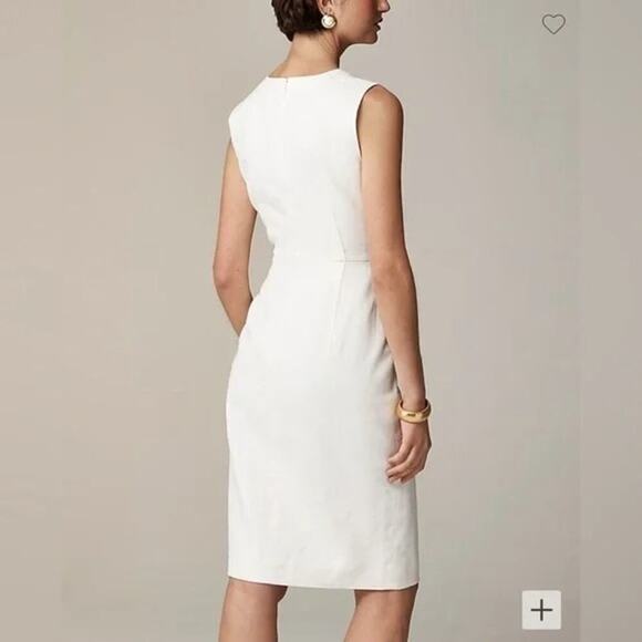 J.Crew High Neck Sheath Dress in Stretch Linen Blend Black Size 0 NEW with tags! - Picture 9 of 9